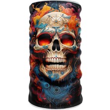 Happy Trend Extreme Spor Motor ve Bisiklet Kullananlara Özel Desenli Buff Boyunluk Bandana Balaklava - Kuru_kafa-8