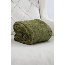 Happy Trend Wellsoft Battaniye, Televizyon Battaniyesi,peluş, Polar Battaniye,çift Kişilik 220 * 230 Haki