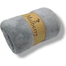 Happy Trend Wellsoft Battaniye Televizyon Battaniyesi Peluş Polar Battaniye Tek Kişilik 170 * 230-GRI