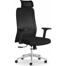 Upstyle Yamaç Başlıklı Ergonomik Çalışma ve Yönetici Koltuğu – Siyah 66×125×65 cm