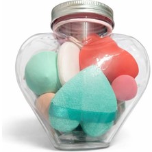 Happy Trend Adet Profesyonel Makyaj Süngeri Seti,fondöten, Kapatıcı, Kontür ve Allık Için Beauty Blender Süngerleri, Yumuşak, Ultra Emici, Lateks Içermeyen Kozmetik Sünger, Islak ve Kuru Kullanım (Kalp 2 Set)