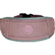 Happy Trend Koşucu Bel Çantası, Reflektörlü, Haki, Paraşüt Kumaş, Ön Cepli, Unisex Spor Fitness Gym Çantası (Pudra)