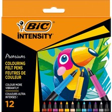 Happy Trend Intensity Premium Keçeli Boya Kalemi 12 Renk, 0.73MM Keçeli Kalem Ucu, Aşınmaya Dayanıklı Uç, Yetişkin Boyama Için Ideal