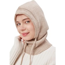Happy Trend Kadın Kışlık Balaclava Triko Örme Başlık