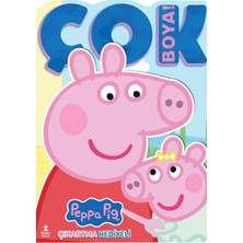 Happy Trend Pig ve Evie - Çok Boya! Çıkartmalı Dev Boyama Kitabı