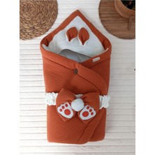Happy Trend Kat Müslin Kiremit Bebek BATTANIYESI%100 Pamuklu Doğal Organik Uyku Kundağı Hastane Çıkışı