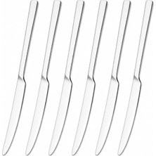 Happy Trend 6'lı Paslanmaz Çelik Bıçak Seti, Gümüş Metal 20 Cm, 6 Adet
