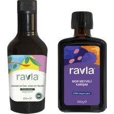 Happy Trend Ürün - Ravla Mor Meyveli Karışım 330G / Ravla Organik Zeytinyağı - Bebek Çocuk Yüksek Polifenol 250ML