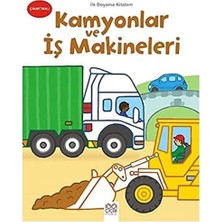 Happy Trend Boyama Kitabım - Kamyonlar ve Iş Makineleri: Çıkartmalı