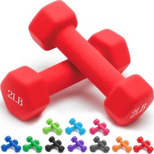 Happy Trend 2'li Neopren Dambıl Seti ile Uyumlu 10 Renk Seçeneği, 1-15 Lb, Kaymaz, Yuvarlanmaz, Altıgen Şekil