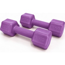 Happy Trend 1 kg Mor Dambıl Seti 1 kg x 2 Adet Toplam 2 kg Ağırlık Seti