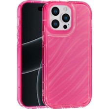 Happy Trend iPhone 12 Ile Uyumlu Kılıf Parlak Desenli Şeffaf Tasarım Darbe Korumalı Kamera Korumalı Ince Dayanıklı Şık Telefon Kılıfı (Pembe)
