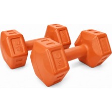 Happy Trend Spor 3 kg Turuncu Dambıl Seti 3 kg x 2 Adet Toplam 6 kg Ağırlık Seti