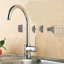 Mabelme Store Prime Mutfak Banyo Duş Musluk Üstü Rafı Sabun Sünger Askısı Raf Tek Kat