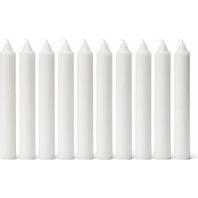Happy Trend Beyaz Dilek Mumu Seti, Kaliteli ve Pürüzsüz Dış Yapılı, Içten Yanan Fitilli, Silindir Blok Tasarımlı, Dekoratif ve Ritüel Kullanımına Uygun Mumlar