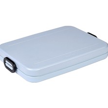 Happy Trend - Lunchbox Take A Break Düz – Dizüstü Bilgisayar Çantası Veya Sırt Çantası Için Ideal Beslenme Kutusu – 2 Sandviç Veya 4 Dilim Ekmek Için Düz Şekilli Yemek Kutusu – 800 ml – '22 Nordic Blue