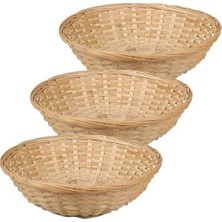 Krd Home Bambu Yuvarlak 3 Lü Ekmek Sepeti KRD-1481
