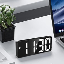 Happy Trend USB Güç Dijital Aynalı Masa Saati Sıcaklık Alarm Takvim/adpt