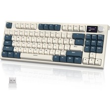 Happy Trend Kablosuz Mekanik Klavye, Gaming Klavye Conta Montajlı, 3 Mod (2.4ghz/bluetooth/type C) Apex Pro Tkl Rgb 75% Oyuncu Klavyesi, Tft Renkli Ekran, Topuz, Hot Swappable Doğrusal Anahtar