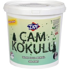 Happy Trend Kokulu Islak Kova Mendil 300 Adet, Günlük Yüzey Temizliği Için Ferah ve Pratik Temizlik Mendili (1'li, Çam Kokulu)