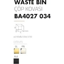 Mabelme Store Prime Pedallı Siyah Çöp Kovası 9 Lt / 310X230X310 mm