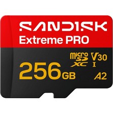 Happy Trend Versiyon Extreme Pro Microsdxc 256 Gb, Uhs-I Kartı + Sd Adaptörü (250 Mb/sn'ye Kadar Okuma, 170 Mb/sn'ye Kadar Yazma, 5k, 3k, 4K Uhd, C10, V30, U3, A2)