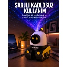 Royaleks Robot Tasarımlı Bluetooth Hoparlörlü Yıldızlı Gökyüzü Projektör Yeni Nesil