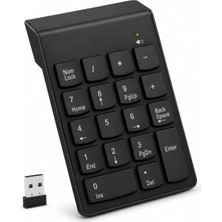 Happy Trend USB Kablosuz Numerik Klavye Keypad, USB Alıcılı Sayısal Tuş Takımı, Pc Laptop Notebook Için Kablosuz Numpad, Ev Ofis Muhasebe Excel Veri Girişi Kullanımına Uygun