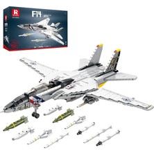 Happy Trend F-14 Tomcat Fighter Jet Yapı Seti, 1600 Blok, Hareketli Kanat, Askeri Uçak, 14 Yaşından Büyük Yetişkinler ve Çocuklar Için, Üniseks, Katlanamaz