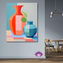 Happy Trend Boyama Hobi Seti Renkli Baskı 50X65 Cm: Soyut Vazo 2