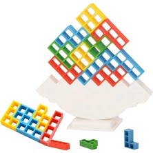 Happy Trend Kule Denge Oyuncağı, Eğitici Tetris Kule Oyunu, Renkli Bloklar ile Denge ve Strateji Oyunu