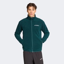 adidas Multi Essentials Full Zip Fleece Erkek Yeşil Yürüyüş Polar.-
