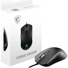 Str Store Forge GM320 Oyuncu Mouse, 12800 Dpı Optik Sensör, Rgb Led, 7 Düğme, USB 2.0, Siyah, 1.5m Kablo