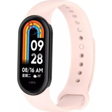 Happy Trend Mi Band 8 ile Uyumlu Spor Silikon Kordon Akıllı Saat Bileklik Kordonu Pembe
