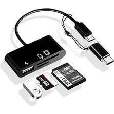 Happy Trend USB 3in1 Sd Micrsd Kart Okuyucu Otg Çevirici Kablosu