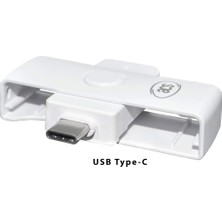 Happy Trend Usb-C Pocketmate Kart Okuyucu, Eıd Akıllı Kart Kompakt Tip-C, Beyaz