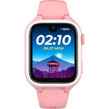 Happy Trend Tiger Kids Prime Akıllı Çocuk Saati, Görüntülü Görüşme, Amoled Ekran, Android, Gps, 5mp Kamera, IP68 Su Geçirmez, Uzun Pil Ömrü, Sos, Dokunmatik Ekran, 4g, Silikon Kayış, Pembe