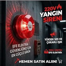 Happy Trend Elektrik 220V Yüksek Sesli & Çakarlı Yangın Sireni – Yerli Üretim
