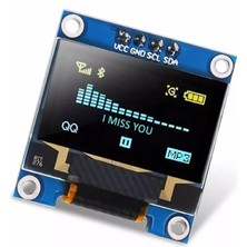 Happy Trend 0.96 Inch OLED LCD Ekran Modülü-Beyaz