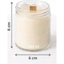 Mabelme Store Prime Kahve Kokulu Dekoratif Ahşap Fitil 200 ml Kutulu Hediyelik Kavanoz Mum