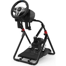 Happy Trend -A9 Yarış Direksiyon Standı Logitech G920 G29 G25 G27 G923 GT500 T300RS/T300GT/ T500RS/TGT/TS Için Vites Montajlı Katlanır Braket Eğilebilir Ayarlanabilir Yarış Standı (Yarış Tekerleği Dahil Değildir)