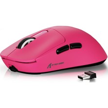 Happy Trend Kablosuz Gaming Mouse – 49G Ultra Hafif Fare, 26000 Dpı Pixart PAW3395 Sensör, Bt/2.4g/kablolu Üçlü Mod, 200 Saat Pil Ömrü, Ptfe Ayaklar, Pc/xbox/ps/mac – Berry Red