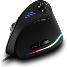 Happy Trend Ergonomik FARE,10000 Dpı Dikey Oyuncu Faresi,11 Programlanabilir Tuş Bilgisayar Faresi,usb Kablolu Faresi,gaming Mouse Siyah