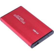 Happy Trend USB 2.0 Sata Harici 2.5 HDD Harddisk Kutusu Kırmızı