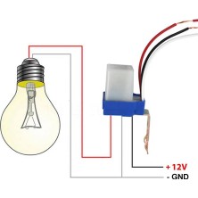Happy Trend Fotosel Modül Dc 12V Sokak Bahçe Park Lambası Aydınlatma Işık Kontollü Röle Otomatik Kontrol Kartı Anahtar