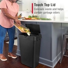 Mabelme Store Prime Dokunmatik Kapaklı Mutfak Çöp Kovası, 12,2 Galon, Siyah, Ev/mutfak/daire/garaj Için Çöp Konteyneri