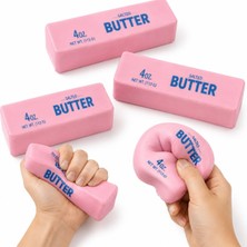 Happy Trend Çilek Kokulu Butter Squishy Tereyağı Şeklinde Stres Oyuncağı, Yumuşak ve Yavaşça Eski Formuna Dönen Sıkma Oyuncağı, Çocuk ve Yetişkinler Için Eğlenceli Fidget Oyuncak
