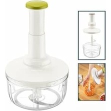 Happy Trend 1.5 Litre Basmalı El Rondosu 3 Bıçaklı Büyük Boy Sebze Doğrayıcı Ipli Gerektirmeyen Manuel Rondo Soğan Sarımsak Biber Meyve Kuruyemiş Doğrayıcı Mutfak Robotu Bpa Free
