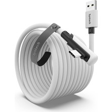 Happy Trend Kablosu 20 Ft Quest2/quest Pro/pico 4 Aksesuarları ve Pc/steam Vr, Yüksek Hızlı Pc Veri Transferi, Vr Kulaklık ve Oyun Bilgisayarı Için USB C Kablosu