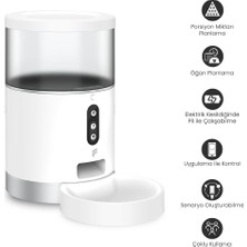 Happy Trend Kedi Köpek Akıllı Mama Kabı, Otomatik, Wifi, 4lt, Uzaktan Kontrol, Porsiyon Ayarlı